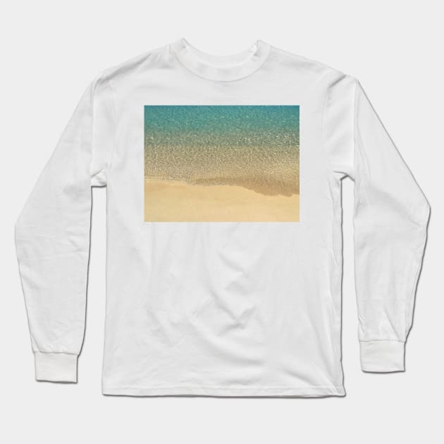 Sandy Jamaica Beach and Clear Water Long Sleeve T-Shirt by Debra Martz